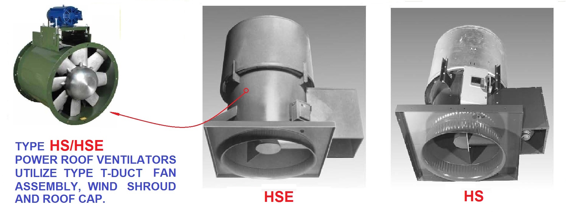 Fire and smoke roof exhaust fan