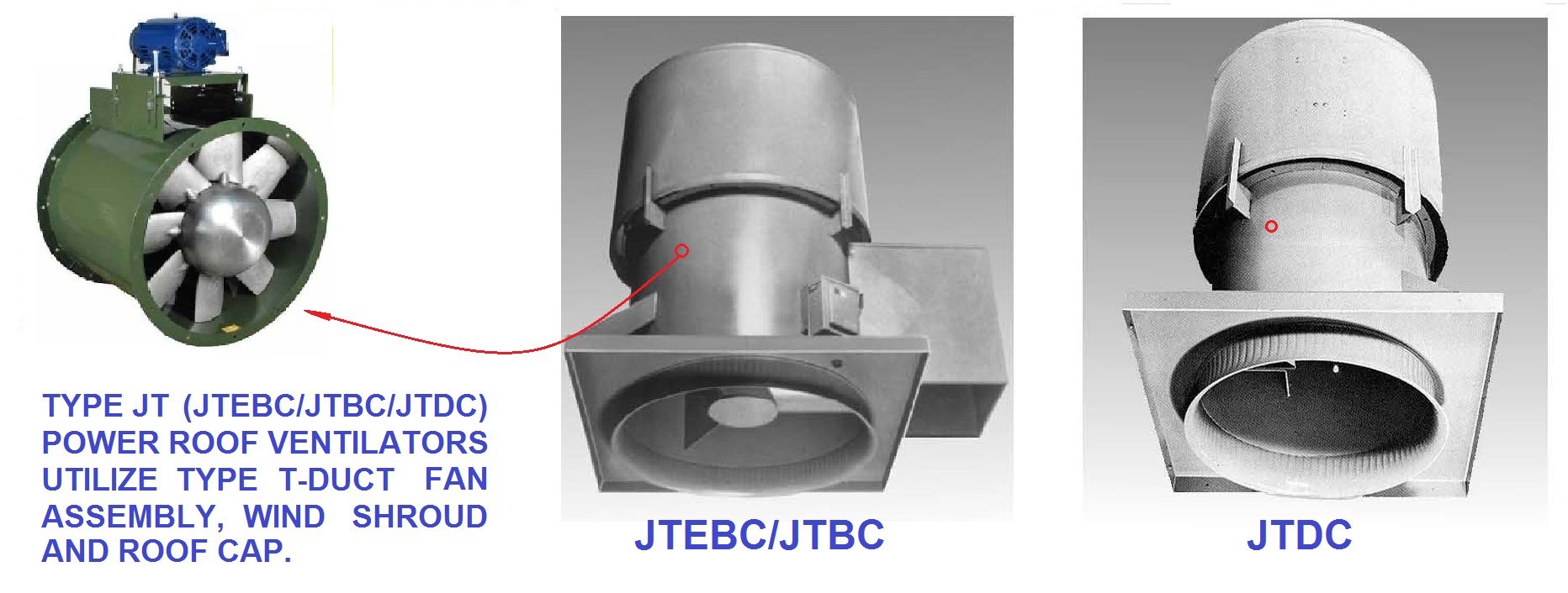 Axial roof exhaust fan