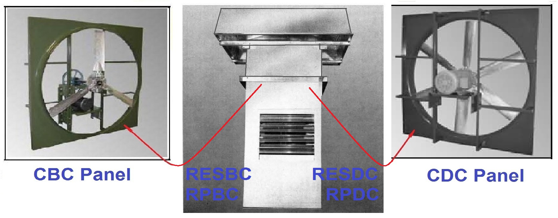 Roof air exhaust supply reversible fan