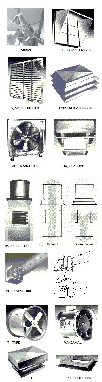 Make up air fan ventilator