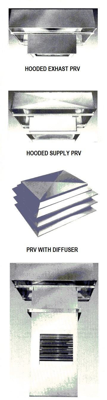 Axial power roof ventilator - hooded.
